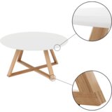 Kondela Klubska mizica, bela/naravna, INFERO | Shoptok.si