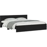 vidaXL Okvir za krevet s uzglavljem crni 160x200 cm | shoptok.hr