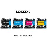  Komplet kompatibilnih kartuš za Brother LC422XL za MFC-J5340DW, MFC-J5345DW, MFC-J5740DW, MFC-J6540DW, MFC-J6940DW – BK/C/M/Y, 4 kos Cene