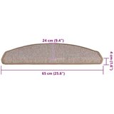  Otirači za stepenice 20 kom svijetlosmeđi 65x24x4 cm | shoptok.hr