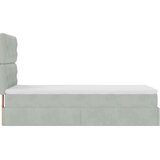 vidaXL Okvir kreveta s madracima svijetlosivi 100x200 cm baršunasti | shoptok.hr