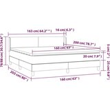  Krevet s oprugama i madracem smeđesivi 160x200 cm tkanina | shoptok.hr