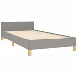  Okvir kreveta bez madraca svjetlosivi 100x200 cm od tkanine | shoptok.hr