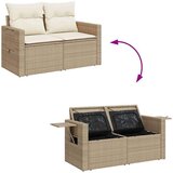  6-dijelni set vrtnih sofa s jastucima bež od poliratana | shoptok.hr