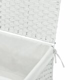  Košara za rublje s poklopcem bijela 55,5x35x34 cm od poliratana | shoptok.hr