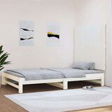  Stensko posteljno vzglavje belo 108x3x90 cm trdna borovina, (20736399) | Shoptok.si