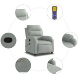  Masažni naslonjač svjetlosivi baršunasti | Eponuda.com