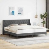  Krevetna konstrukcija Tamnosiva 183 x 213 cm Baršun | shoptok.hr