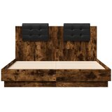  Okvir za krevet s uzglavljem boja hrasta 120x190 cm drveni | shoptok.hr