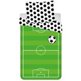 Jerry Fabrics Zelena enojna bombažna otroška posteljnina 140x200 cm Football – | Shoptok.si