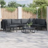 vidaXL Vrtna sedežna garnitura 7 pcs antracit siva Jeklo | Shoptok.si