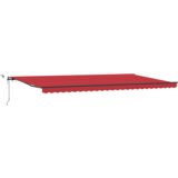 vidaXL Automatska uvlačiva tenda s LED Crvena 600x300 cm, Zamjenska tkanina za tendu 6x3 m Crvena | shoptok.hr