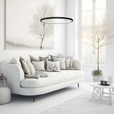 Viseći led luster na sajli hoop LED/27W/230V, prečnik 50 cm, 4000K, crne boje | Eponuda.com