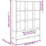  Regal za knjige boja hrasta 102x30x141,5 cm konstruirano drvo | shoptok.hr