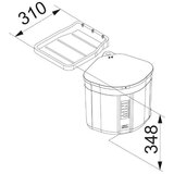 Franke sorter za odpadke SORTER MINI ( 17,5L ) 121.0176.518 Cene