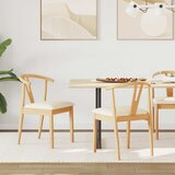  Stolac za blagovanje 2 pcs Prirodna i svijetla | shoptok.hr
