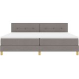  s opruga kutije Sivo-smeđa 200 x 200 cm tkanina | shoptok.hr