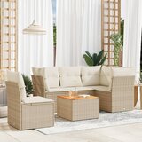 Maison Chic Seti vrtnega pohištva - Vrtna garnitura - Vrtni pohištvo set 6-delna z blazinami bež poli ratan, (21815253) | Shoptok.si