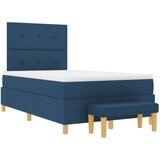  Postelja s vzmetnico in klopjo Modra 120x190 cm Tkanina, (22083795) | Shoptok.si