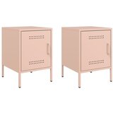 Maison Chic Dvo delni komplet Nočne omarice - Nočne mize roza 36x39x50,5 cm jeklo, (21689144) Cene