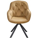 XXXL Naslanjač Silvi, Rjava, Žamet, Vrtljiv | Shoptok.si