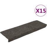  Prostirke za stepenice samoljepljive 15 kom 65x21x4 cm antracit pravokutni rub | shoptok.hr
