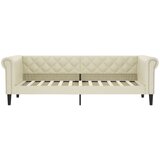  Dnevni krevet krem 100 x 200 cm od umjetne kože | shoptok.hr