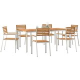  Vrtni set za objed 7 kom. Masivni teak drvo i nehrđajući čelik | shoptok.hr