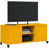 vidaXL TV omarica gorčično rumena 100,5x39x43,5cm hladno valjano jeklo | Shoptok.si