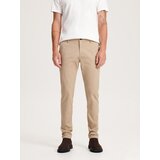 Reserved Kariraste hlače chino - Bež | Shoptok.si