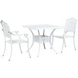  Set za vrtni bistro od 3 dijela bijeli lijevani aluminij | shoptok.hr