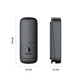  Bežično zvono za utičnicu, kinetičko, 230 V, crno | Eponuda.com