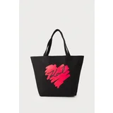 Karl Lagerfeld HEARTS REVERSIBLE SHOPPER Crna