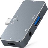 TECH-PROTECT V6-HUB ADAPTER 4V1 SIV ZA USB-C, HDMI, ETH, USB 3.0, (22070619) | Shoptok.si
