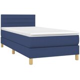  box spring s madracem LED plavi 100x200 cm od tkanine | shoptok.hr