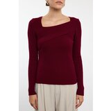 Trendyol Claret Red Square Collar Knitwear Sweater | shoptok.hr