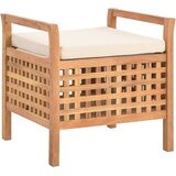 vidaXL Klupa za pohranu od masivne orahovine 49 x 48 x 49 cm | shoptok.hr