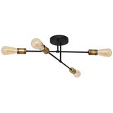  Plafonski luster CAMBRIDGE 4xE27/20W/230V crna/zlatna | Eponuda.com
