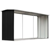  Ostava za drva od pocinčanog čelika 330x92x153 cm antracit | shoptok.hr