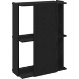  Regal za knjige s 3 razine crni 60x30x80 cm konstruirano drvo | Eponuda.com