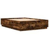  Okvir za krevet s LED svjetlima boja hrasta 120 x 200 cm drveni | shoptok.hr