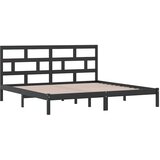  Okvir za krevet od masivne borovine crni 200 x 200 cm | Eponuda.com