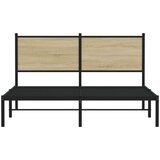 Metalni okvir kreveta s uzglavljem boja hrasta sonome 140x200cm | shoptok.hr