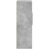 vidaXL Visoka omara betonsko siva 40x42,5x124 cm inženirski les | Shoptok.si