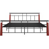 Kovina okvir za krevet od metala i masivne hrastovine 180 x 200 cm | shoptok.hr