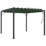 Gazebo s krovom s roletnom Zelena 3 x 3 x 2,14 m | shoptok.hr