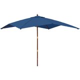  Vrtni suncobran s drvenim stupom azurnoplavi 300 x 300 x 273 cm | shoptok.hr