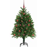 vidaXL Božično drevo med 150 LED z stojalom Zelena 120 cm PE | Shoptok.si
