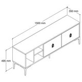 Hanah home TV komoda, krem Slike