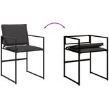  9-dijelni vrtni blagovaonski set s jastucima crni od tekstilena | shoptok.hr